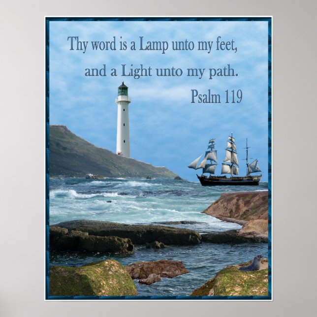 Psalm 119 Christian poster (Framsidan)
