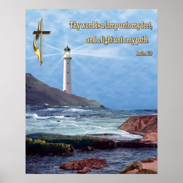 Psalm 119 Christian Poster (Framsidan)