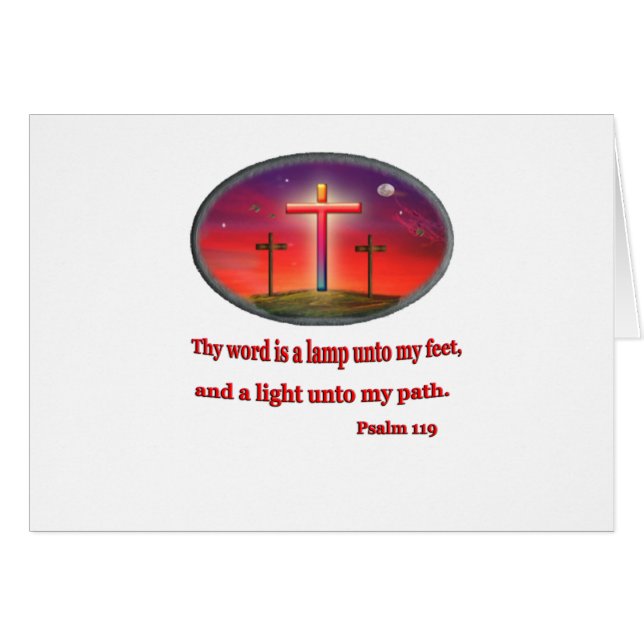 psalm 119 handelsvaror hälsningskort (Framsidan Horizontal)