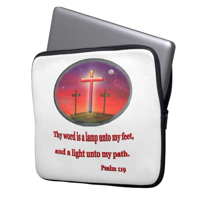 psalm 119 handelsvaror laptop sleeve (Framsidan Vänster)