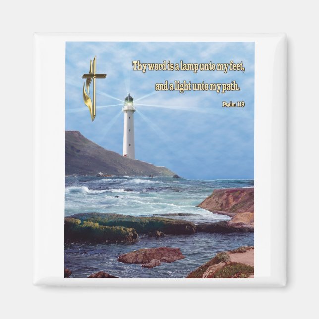 Psalm 119 Kristna fyr-presenter Magnet (Framsidan)