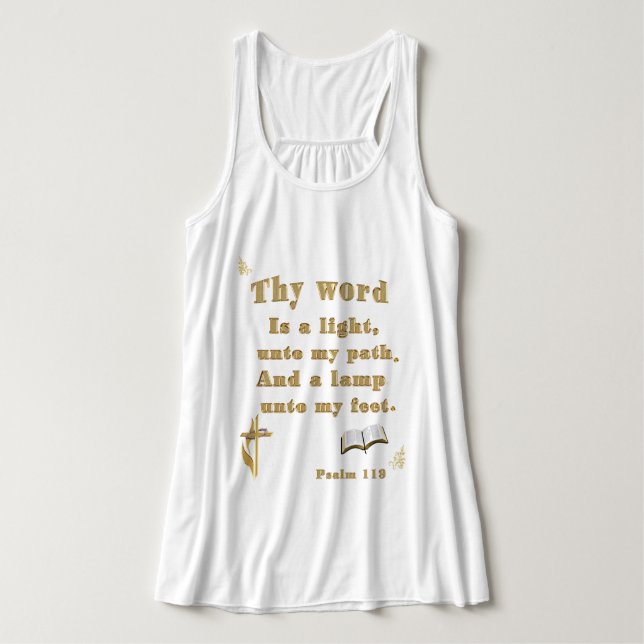 Psalm 119 linne med racerback  (Design framsida)