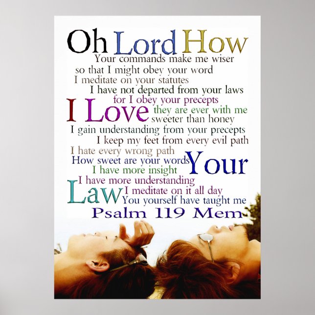 Psalm 119 Mem tankfull Poster (Framsidan)