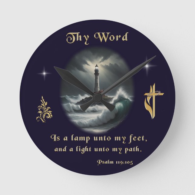 Psalm 119 rund klocka (Framsida)