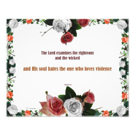 Psalm 11:5, inget våld fototryck