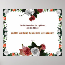 Psalm 11:5, inget våld poster