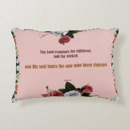 Psalm 11:5, inget våld prydnadskudde