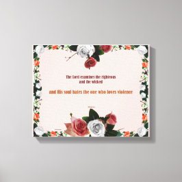 Psalm 11:5, No Violence Canvastryck