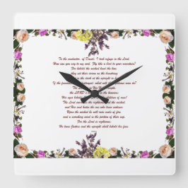 Psalm 11,  Fly like a bird to your mountain, Fyrkantig Klocka