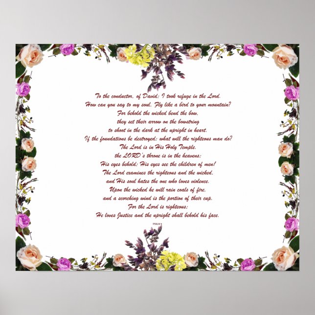 Psalm 11, Fly som en fågel till ditt berg, Poster (Framsidan)