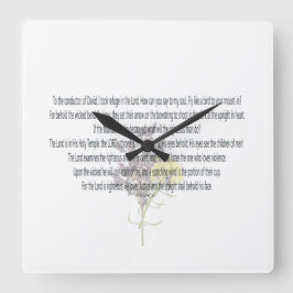 PSALM-11, jag tog tillflykt till Herren, Blommigte Fyrkantig Klocka