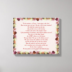 Psalm 11, Scripture, Bible Verse Canvastryck