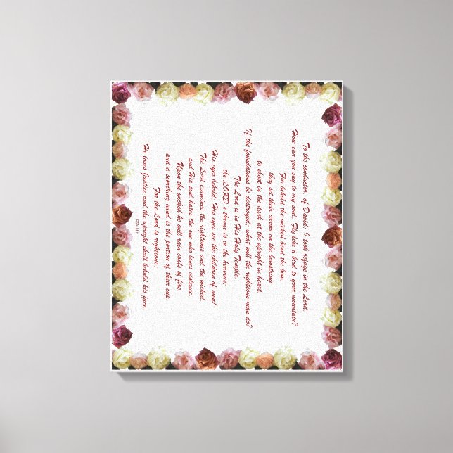 Psalm 11, Scripture, Bible Verse Canvastryck (Framsida)