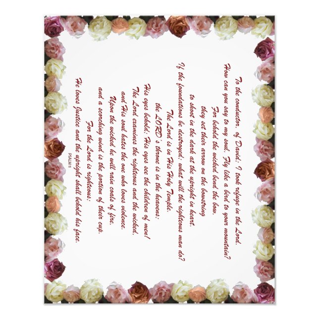 Psalm 11, Scripture, Bible Verse Fototryck (Framsidan)