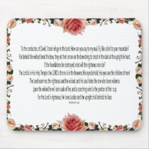 PSALM- 11, Se Barn i Manar, Rosa Blommigt Musmatta