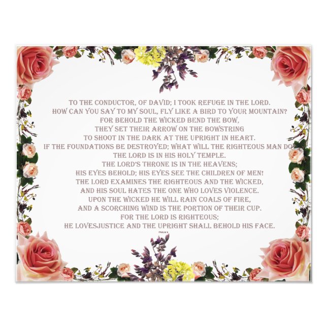 Psalm 11, The Lord Loved Justice Fototryck (Framsidan)
