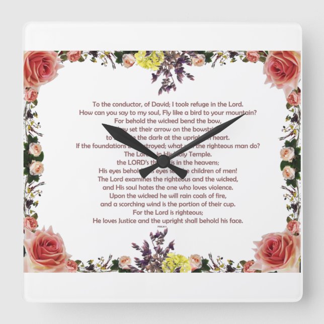 Psalm 11, To the conductor, of David; Fyrkantig Klocka (Framsida)