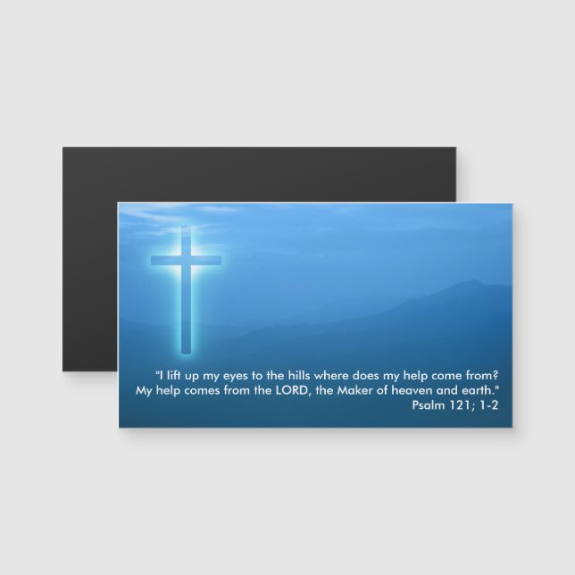 Psalm 121; 1-2 (Fram/baksida)