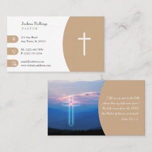 Psalm 121; 1-2 Christian Inspirational Visitkort