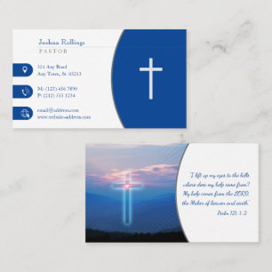 Psalm 121; 1-2 Christian Inspirational Visitkort