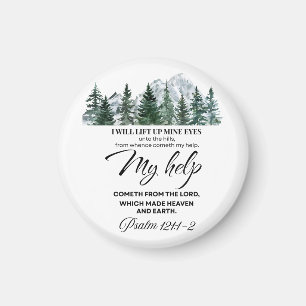 Psalm 121:1-2 Jag ska hiss upp ögon berget Magnet