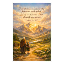 Psalm 121:1-2 KJV Skriftposter | Kristet Konst