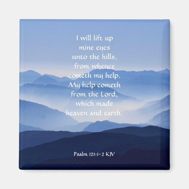 Psalm 121:1-2 Min hjälp kommer från LORD Magnet (Framsidan)
