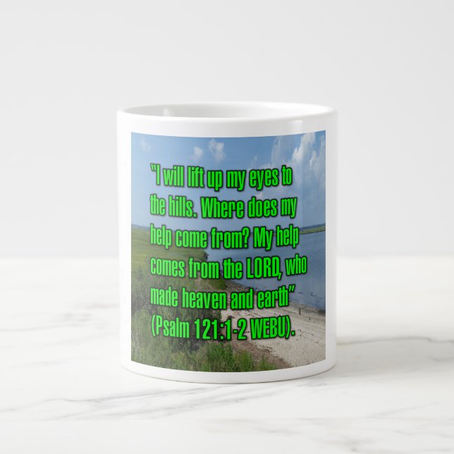 Psalm 121:1-2 WEBU Mug Jumbo Mugg (Framsidan)