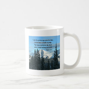 Psalm 121:1 Jag ska hiss upp min ögon... Kaffemugg