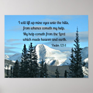 Psalm 121:1 Jag ska hiss upp min ögon... Poster