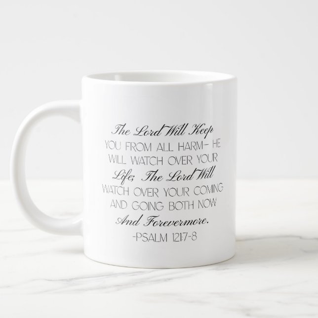 Psalm 121:7-8 Hope Bibelvers Mugg Jumbo Mugg (Vänster)