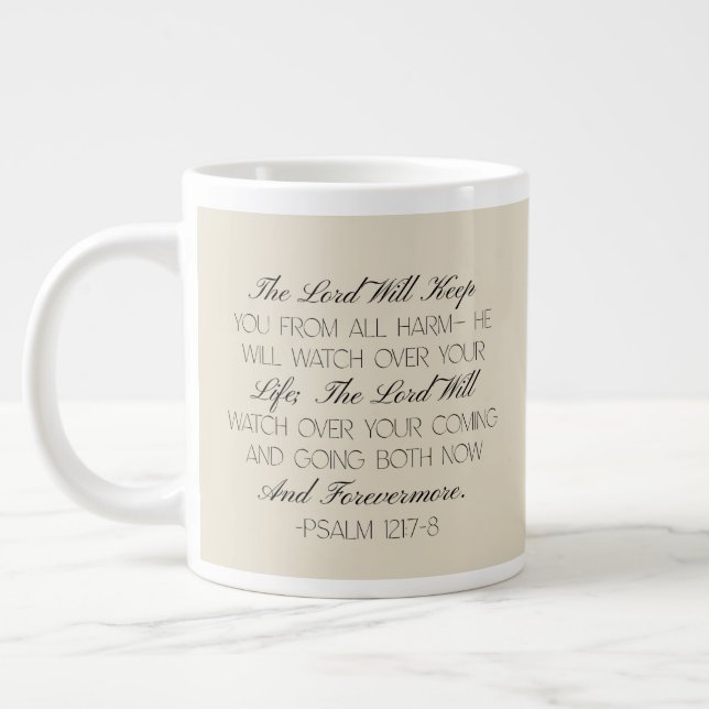 Psalm 121:7-8 Hope Bibelvers Mugg Jumbo Mugg (Vänster)