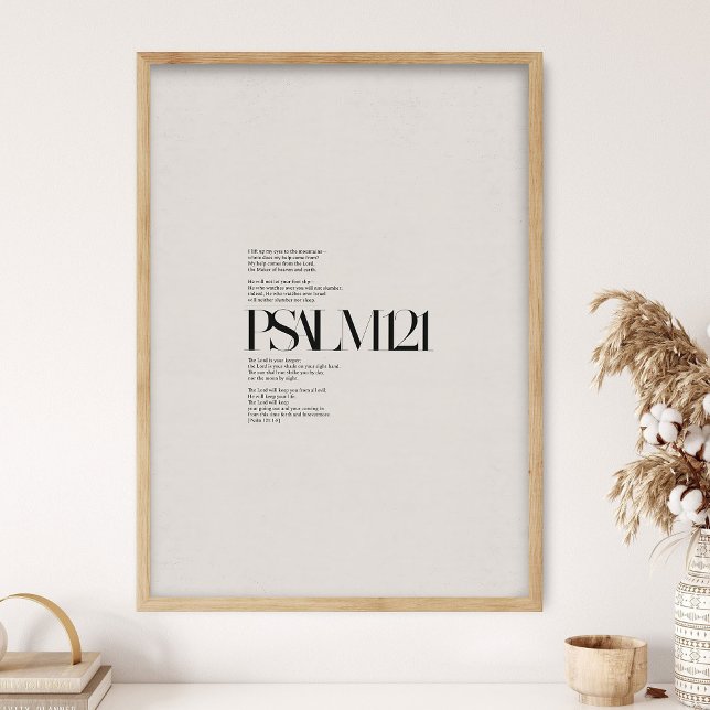 Psalm 121, Bibelvers, Modern Bibel, Skriftställen  Poster (Skapare uppladdad)
