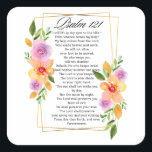 Psalm 121 Blommigt Geometric Ram Fyrkantigt Klistermärke<br><div class="desc">Psalm 121 - jag ska hiss upp ögon till backe - varifrån kommer min hjälp? Min hjälp kommer från Herren som skapade himlen och jorden.. Blommigt Geometric Ram Bible Scriptures Design.</div>