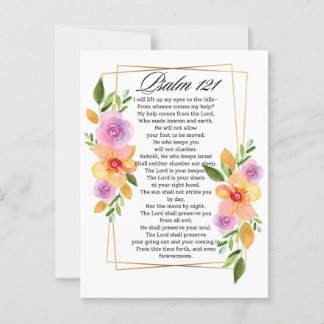 Psalm 121 Blommigt Geometric Ram Vykort