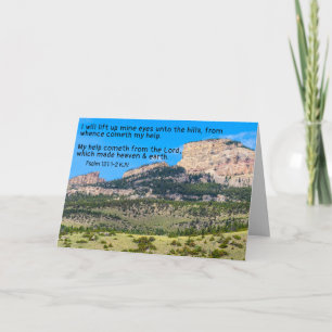 Psalm 121 Faith Get well Care sympathy Note Card Tack Kort
