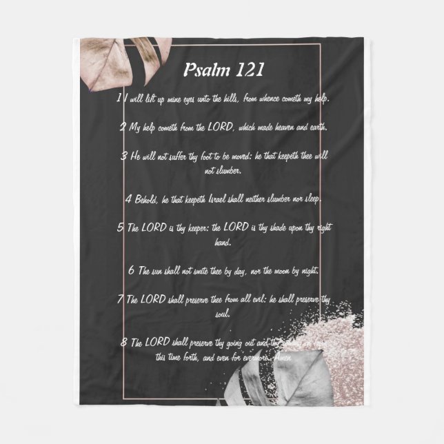Psalm 121  fleecefilt (Framsidan)
