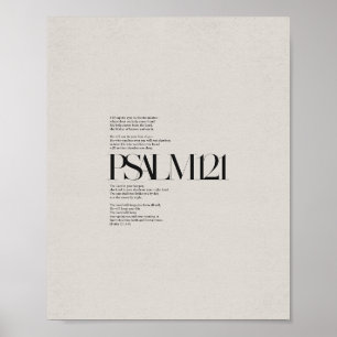 Psalm 121 - "I Hiss My Ögon to the Backe" Poster