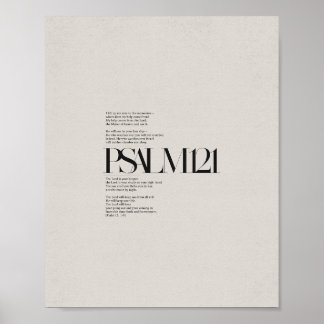 Psalm 121 - "I Hiss My Ögon to the Backe" Poster