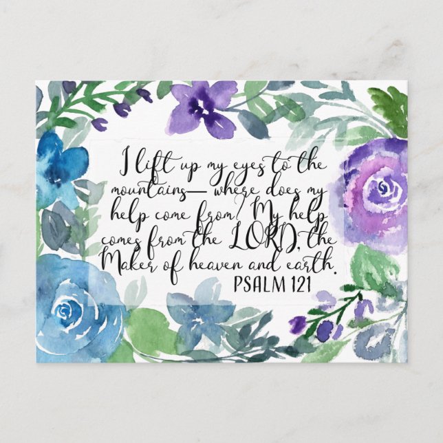 Psalm 121 I hiss upp min ögon Vykort (Framsida)
