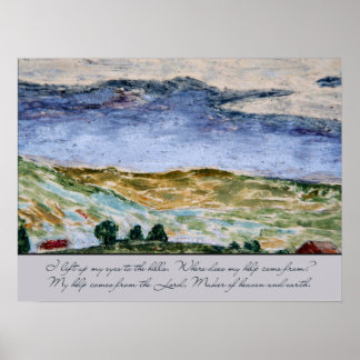 Psalm 121 I Hiss Upp Ögon till Backe Landskapet Poster