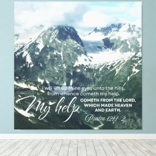 Psalm 121 Jag ska hiss upp öga till backe Canvastryck