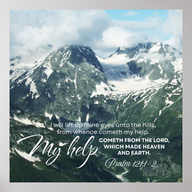 Psalm 121 Jag ska hiss upp öga till backe Poster (Framsidan)