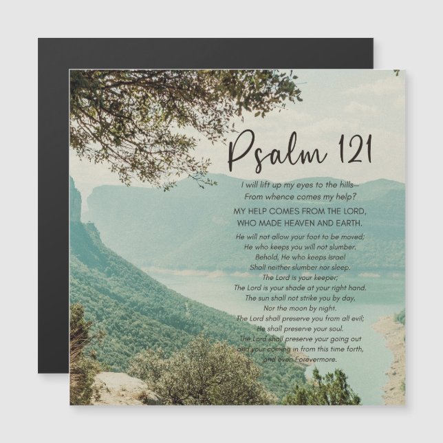 Psalm 121 Jag ska hiss upp ögon till backe (Fram/baksida)