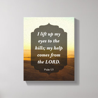 Psalm 121 - min hjälp kommer från LORD Canvastryck