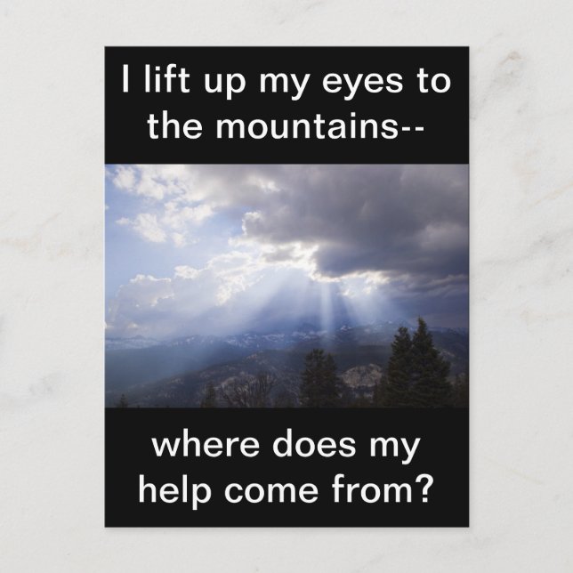 Psalm 121 vykort (Framsida)