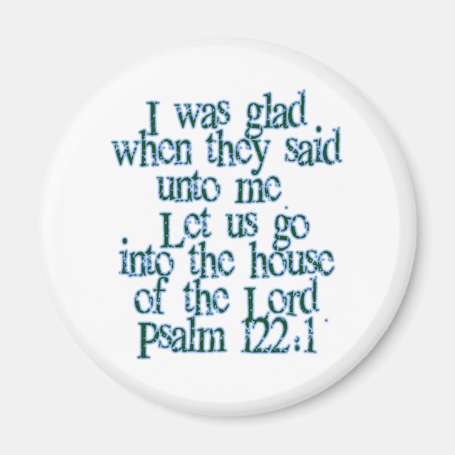 Psalm 122:1 magnet (Framsidan)