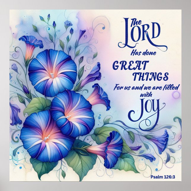 Psalm 126:3 Christian Poster (Framsidan)