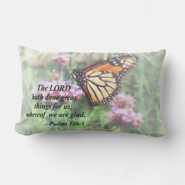 Psalm 126 3 Herren har gjort stora ting Lumbarkudde (Framsida)