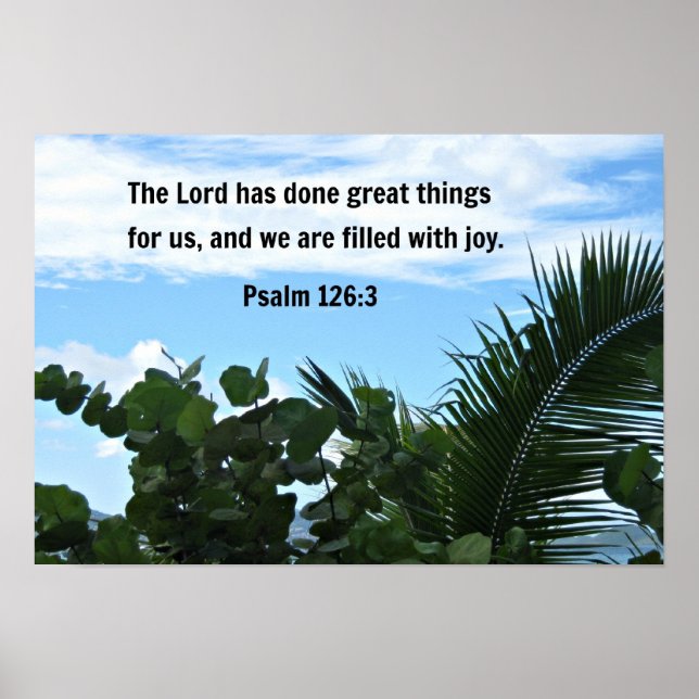 Psalm 126:3 Herren har gjort underbart sak ... Poster (Framsidan)